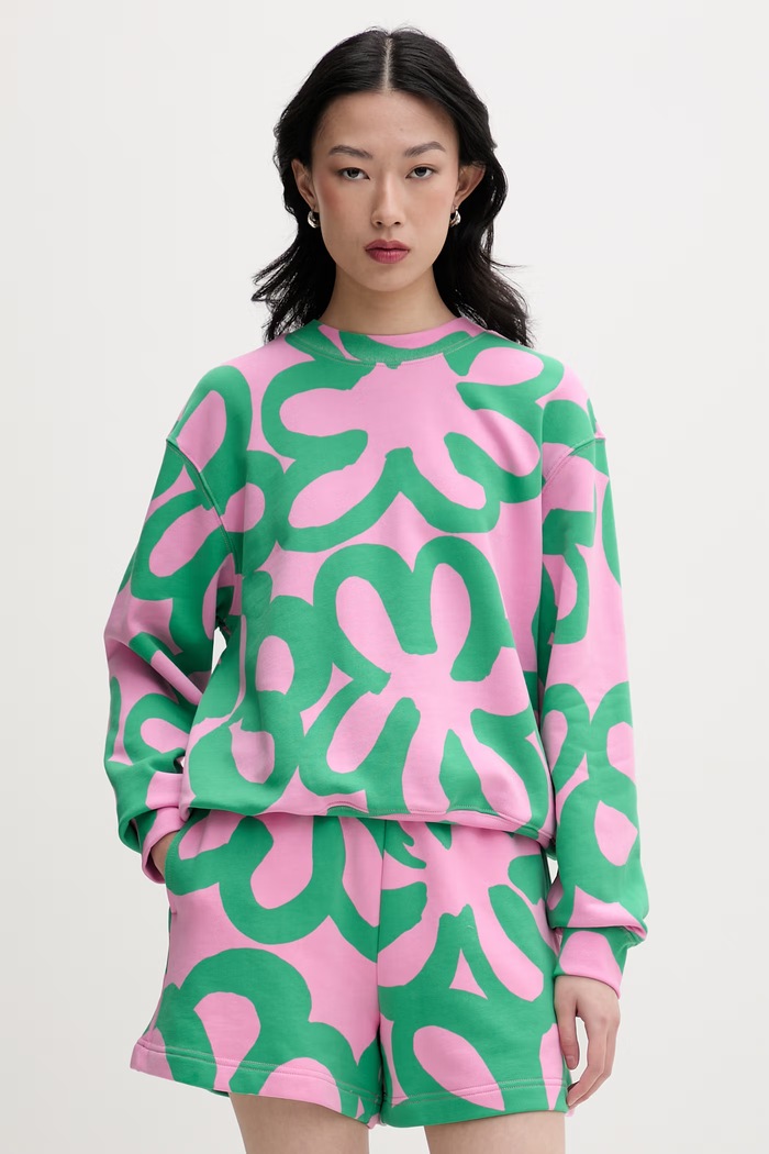 Marimekko mikina dámská bavlněná růžová 095486
