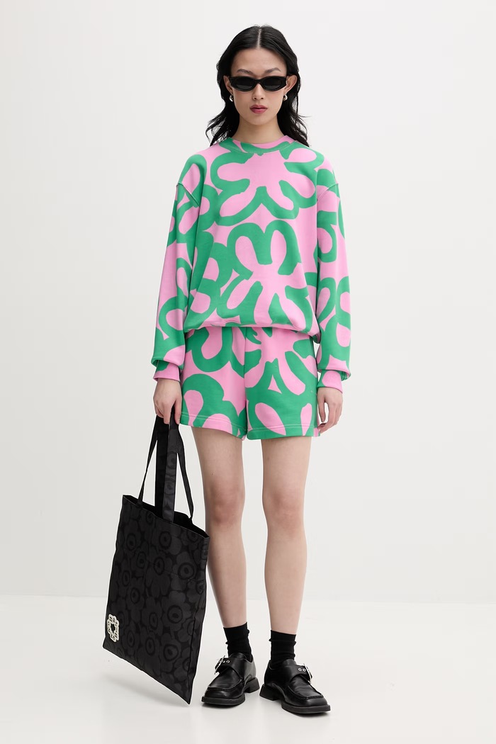 Marimekko mikina dámská bavlněná 095486 růžová SS26