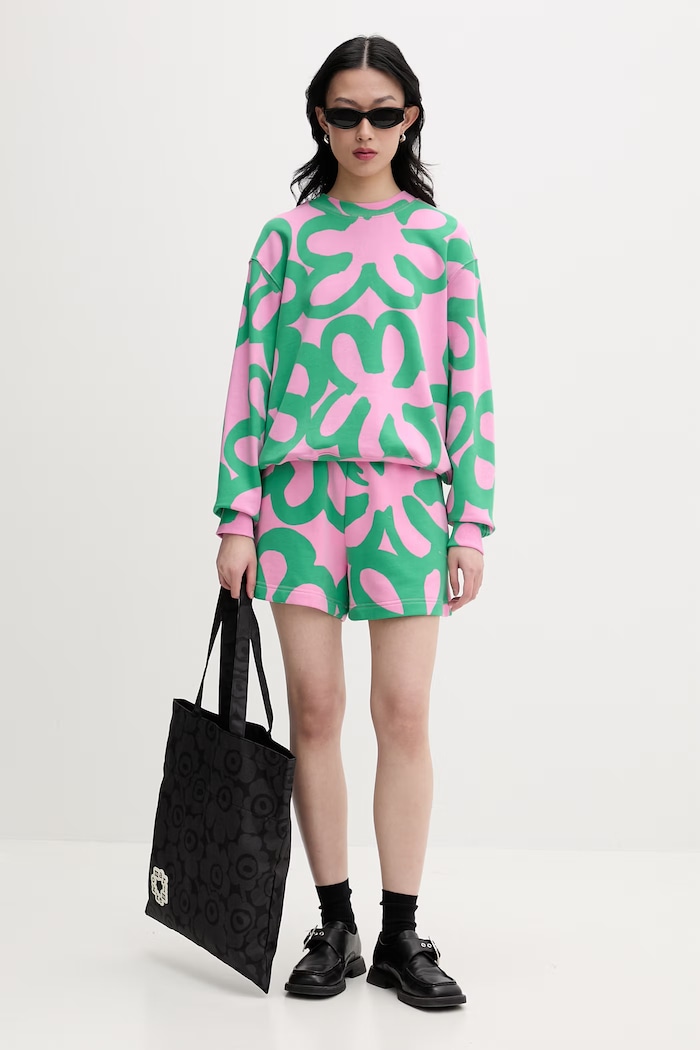 Marimekko mikina dámská bavlněná 095486 růžová SS26