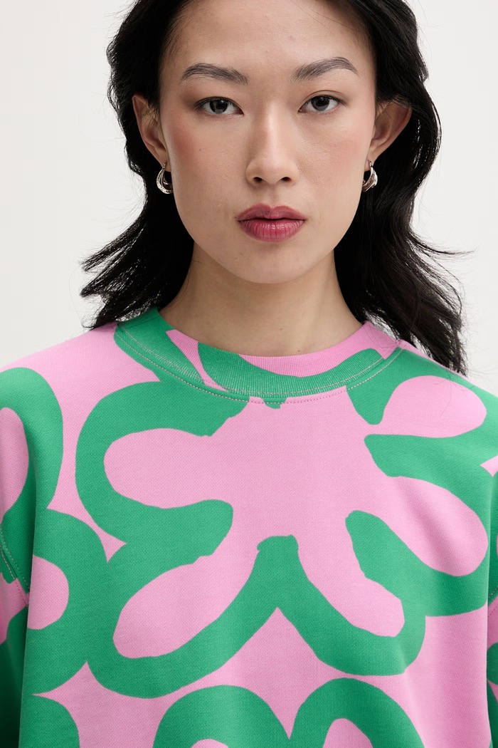 Marimekko mikina dámská bavlněná růžová 095486