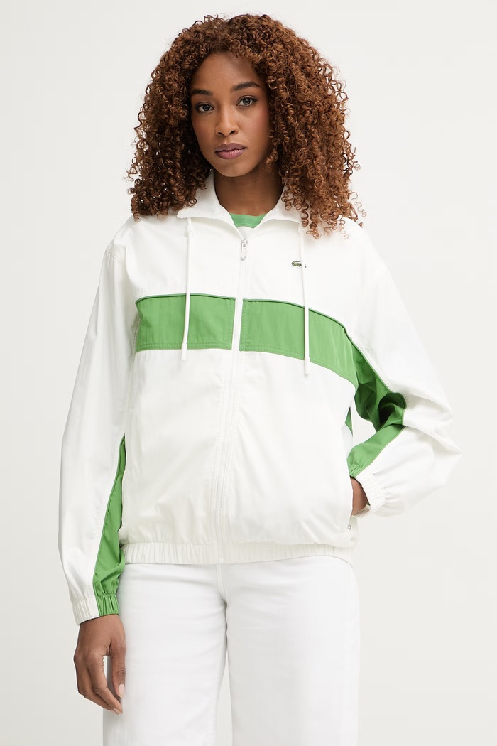 Lacoste суичър дамски с памук бял BF1850