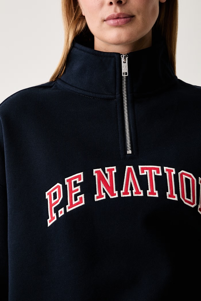 P.E Nation bluza damska z bawełną 262F148 granatowy