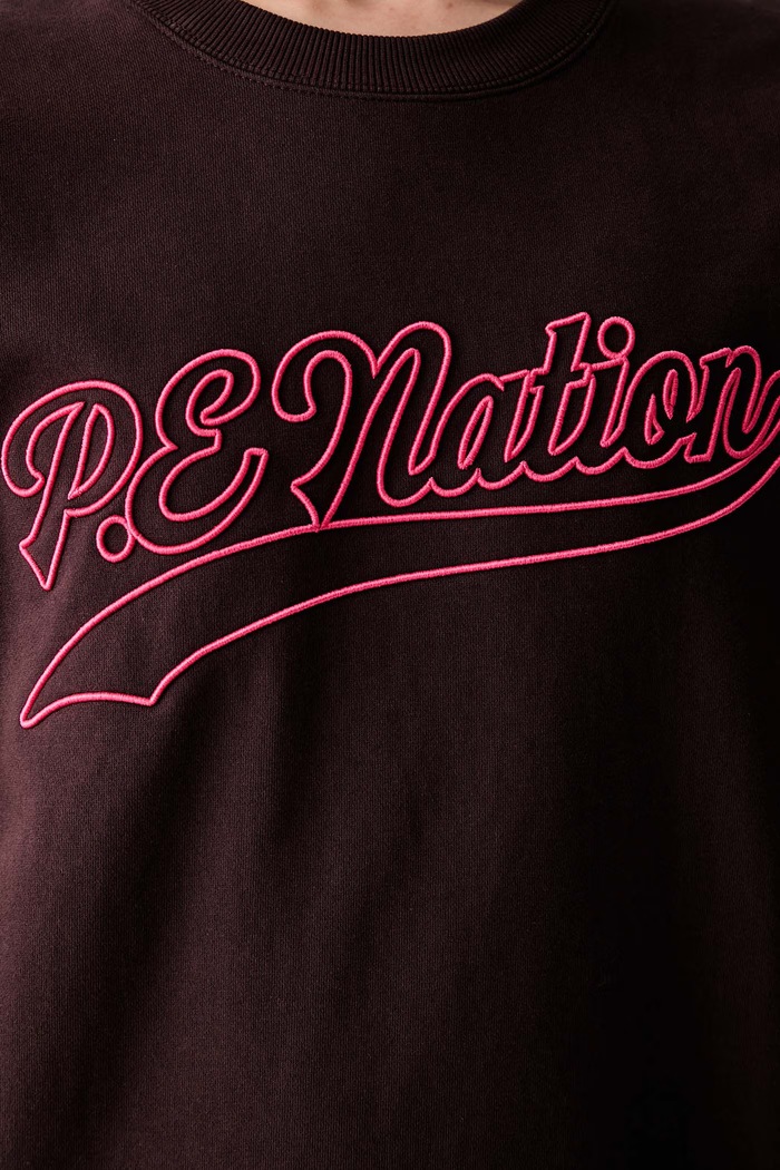 P.E Nation bluza damska z bawełną Formation 261F110 brązowy