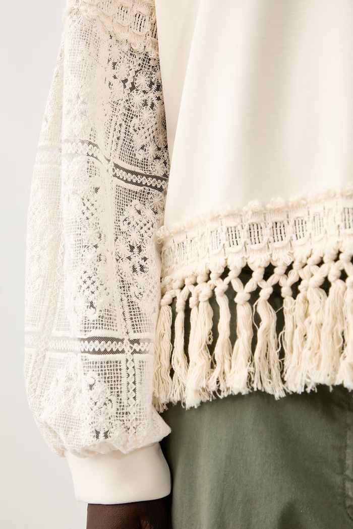 Haveone bluza z kapturem damska z wiskozą FMA.Q035 beżowy