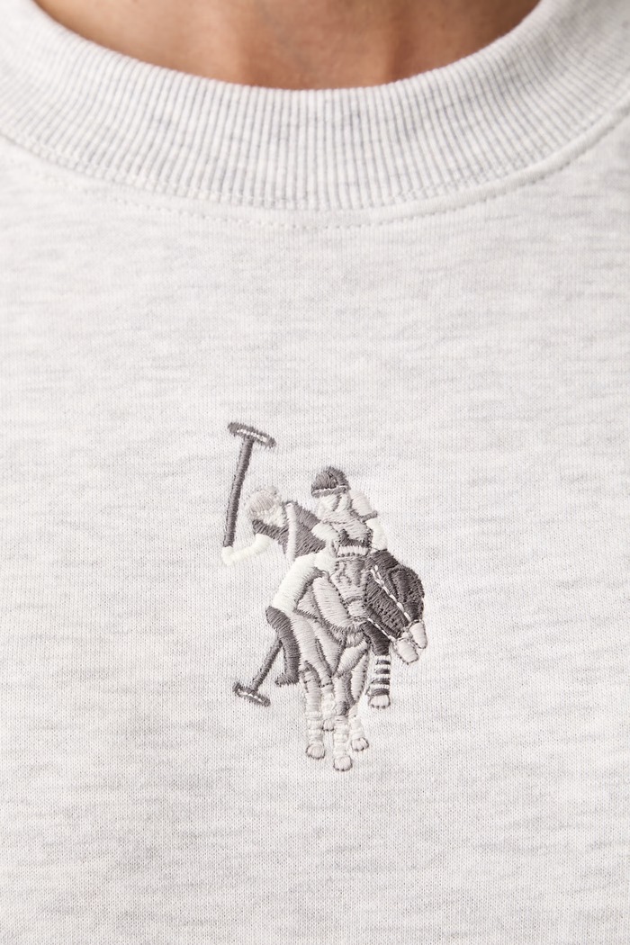U.S. Polo Assn. bluza damska z bawełną Large Tonal DHM LB WUP0788 szary