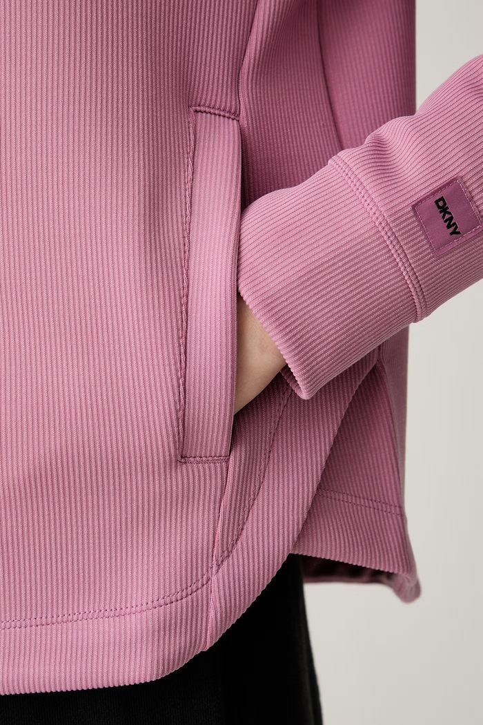 DKNY μπλούζα με κουμπιά γυναικεία DP6J9690 ροζ