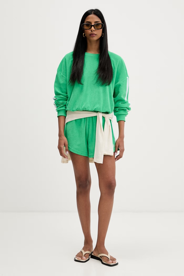 Rip Curl μπλούζα oversize γυναικεία με βαμβάκι 076WFL πράσινο SS26