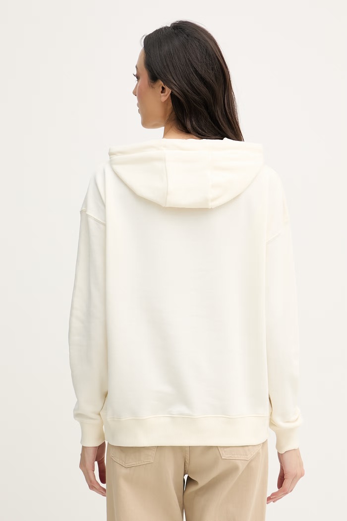 Odzież U.S. Polo Assn. bluza z kapturem damska z bawełną DHM Hoodie WUP2541 beżowy