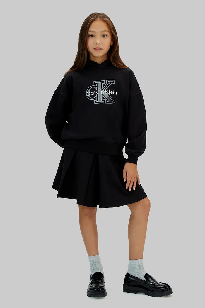 Detská bavlnená mikina Calvin Klein Jeans čierna IG0IG03068.128.176.PPY2