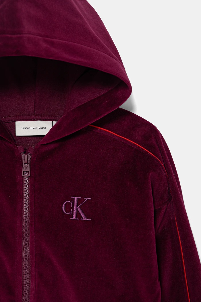 Fete Calvin Klein Jeans bluză copii IG0IG03088.128.176.PPY2 burgundia