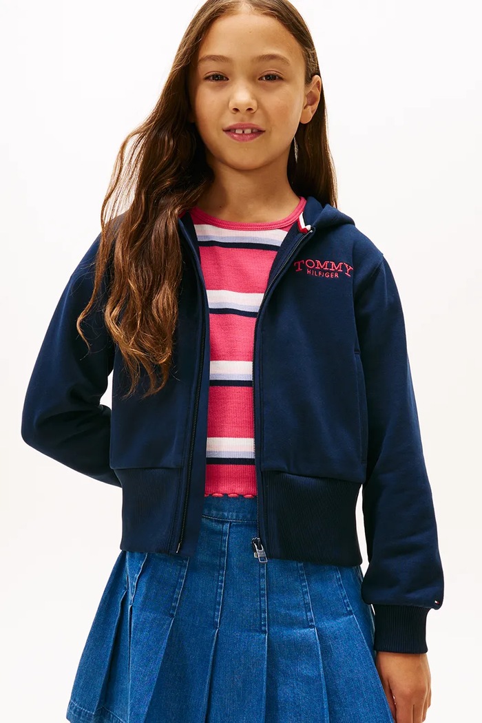 Tommy Hilfiger gyerek felső elasztánnal sötétkék KG0KG08988.128.176.PPY2