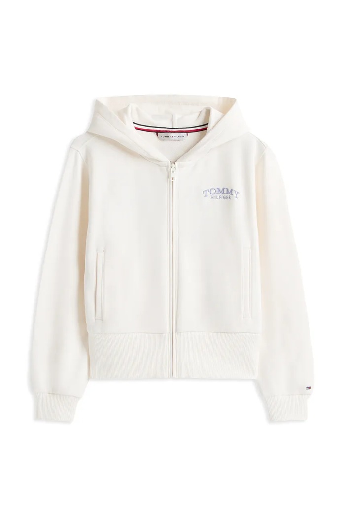 Παιδική μπλούζα Tommy Hilfiger KG0KG08988.116.122.PPY2 λευκό SS26