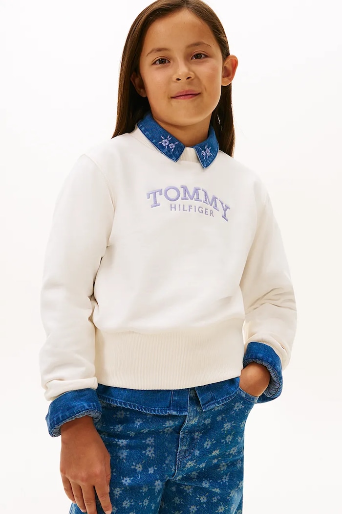 Tommy Hilfiger gyerek felső elasztánnal fehér KG0KG08989.128.176.PPY2