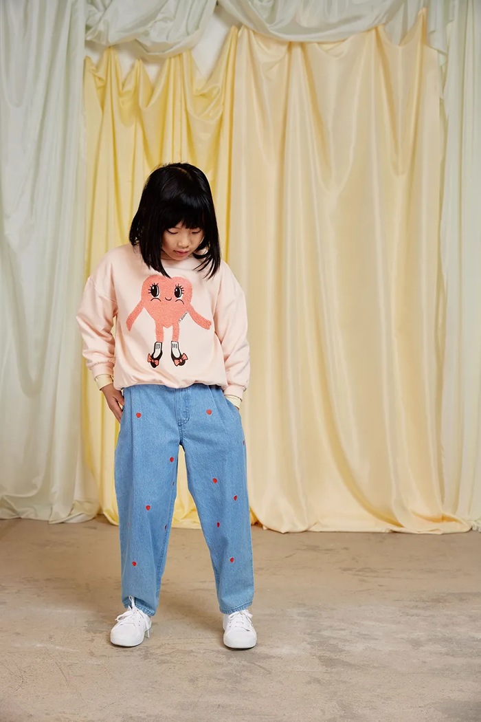 Mini Rodini bluza bawełniana dziecięca Heart 26120123