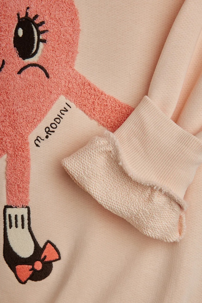 Mini Rodini bluza bawełniana dziecięca Heart 26120123 pomarańczowy