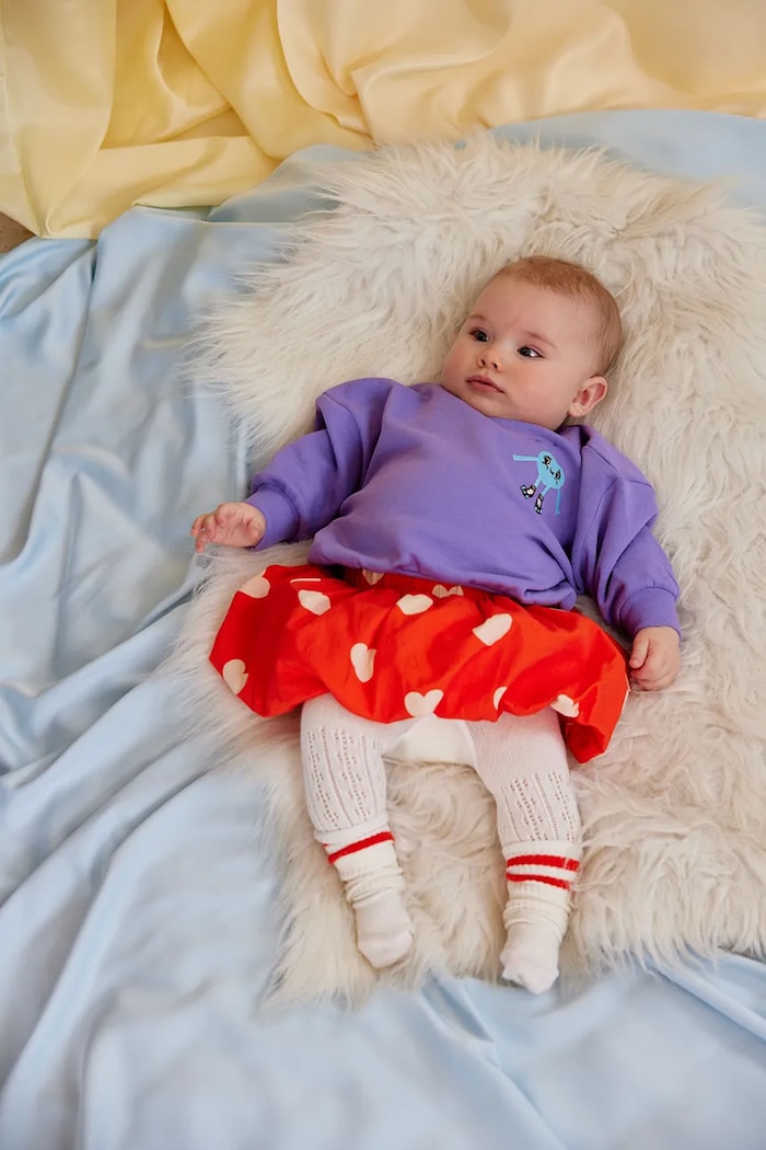Mini Rodini bluza bawełniana dziecięca Heart 26120124