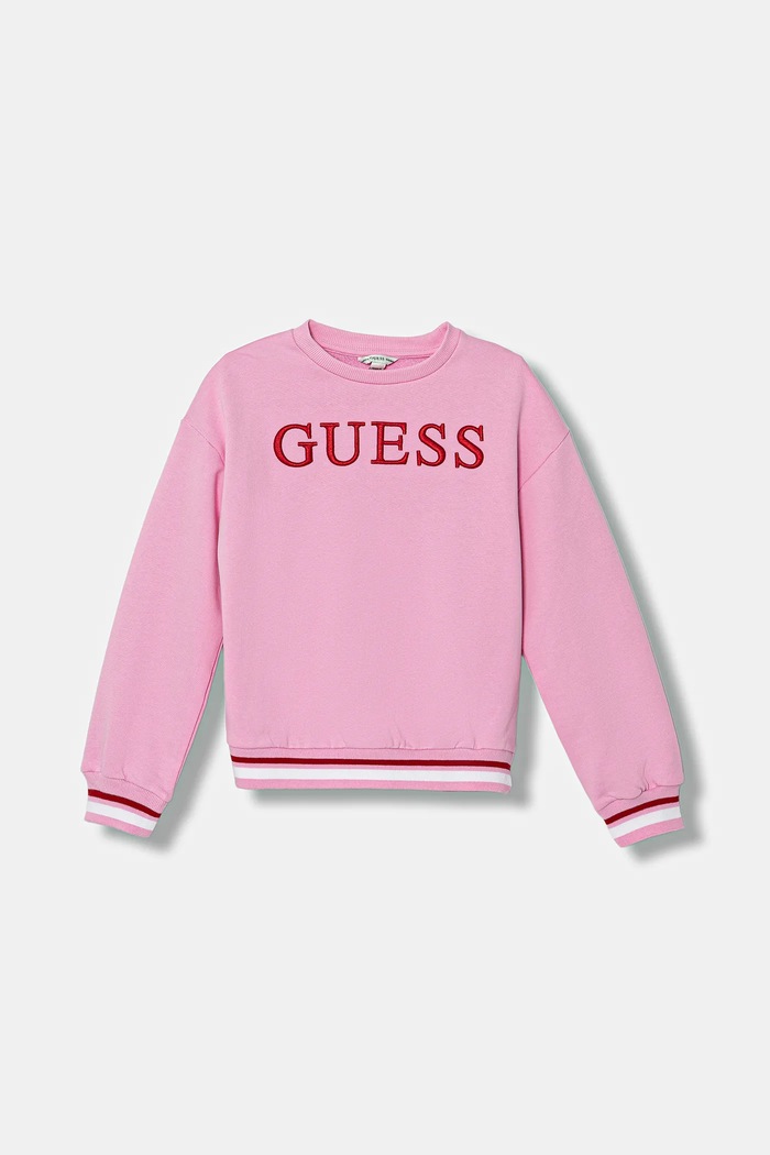Guess gyerek melegítőfelső pamutból aplikációval rózsaszín J6RQ01.KAD74.PPY2