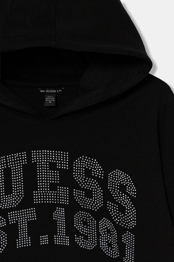 DÍVKA Dětská bavlněná mikina Guess J6RQ02.KA6R4.PPY2 černá