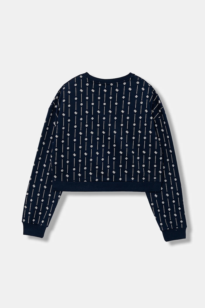 Guess gyerek melegítőfelső pamutból J6RQ04.KA6R4.PPY2 sötétkék SS26