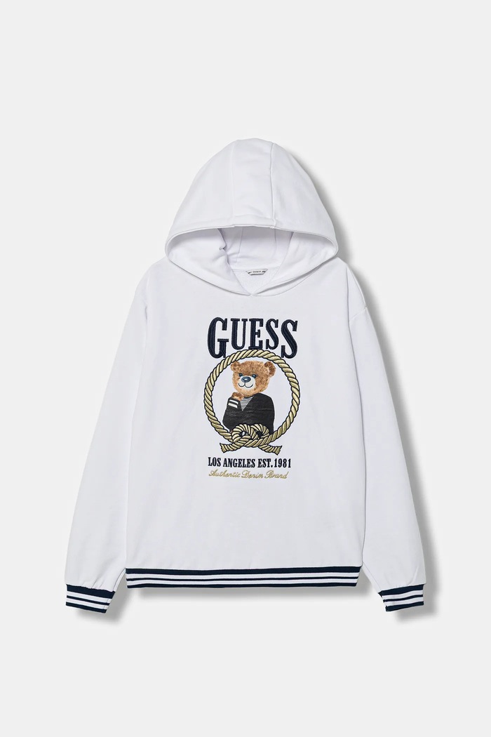 Guess gyerek melegítőfelső pamutból pamut fehér J6RQ05.KAD74.PPY2