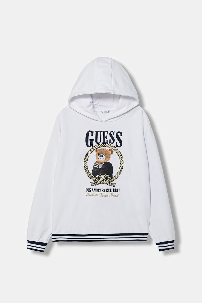 Guess gyerek melegítőfelső pamutból pamut fehér J6RQ05.KAD74.PPY2