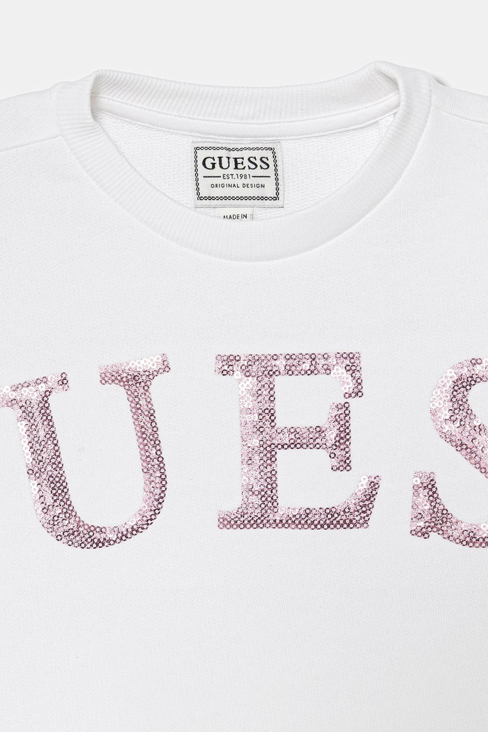 Момиче Guess детски памучен суичър K6RQ05.KAD74.PPY2 бял