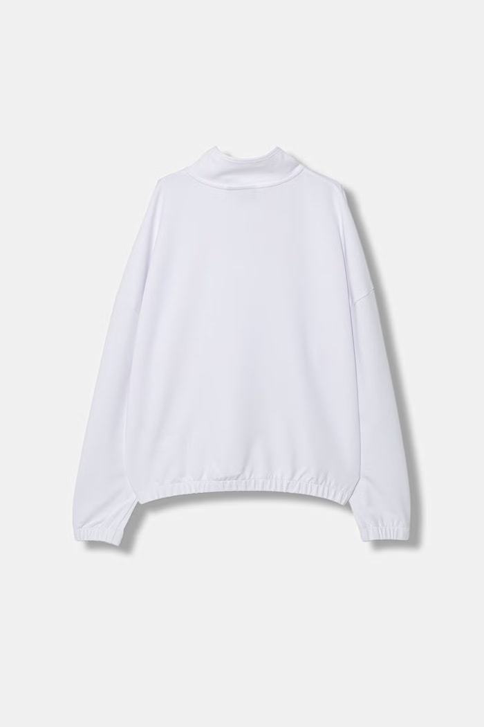 EA7 Emporio Armani Hanorac cu fermoar pentru copii 7G000208.AF12501 alb SS26