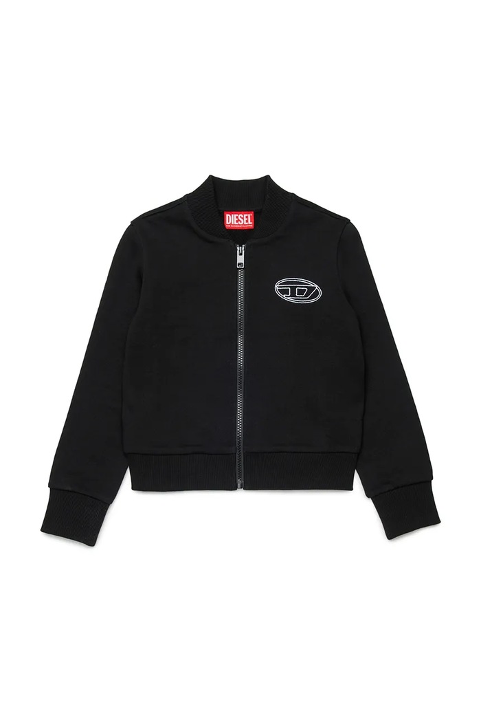 Detská bavlnená mikina Diesel SKIPPY SWEAT-SHIRT s elastanom čierna J02620.0GEAD