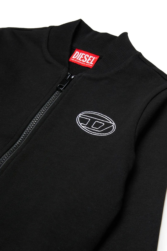 Dievča Detská bavlnená mikina Diesel SKIPPY SWEAT-SHIRT J02620.0GEAD čierna