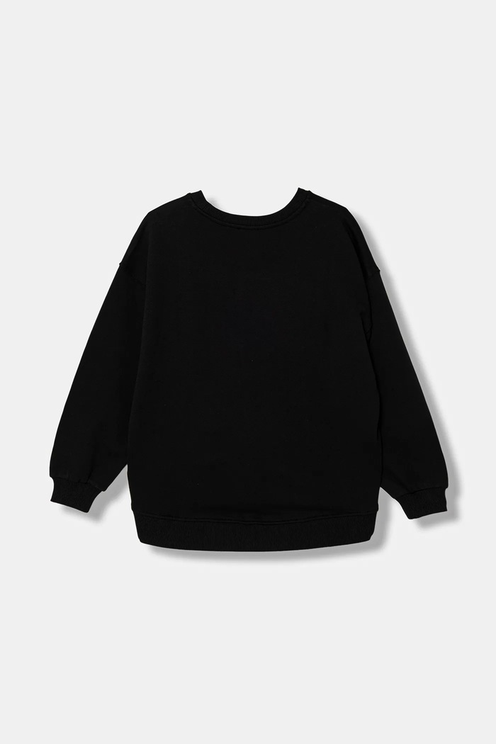 Detská bavlnená mikina Diesel SKIPRYS SWEAT-SHIRT J02621.0GEAD čierna SS26
