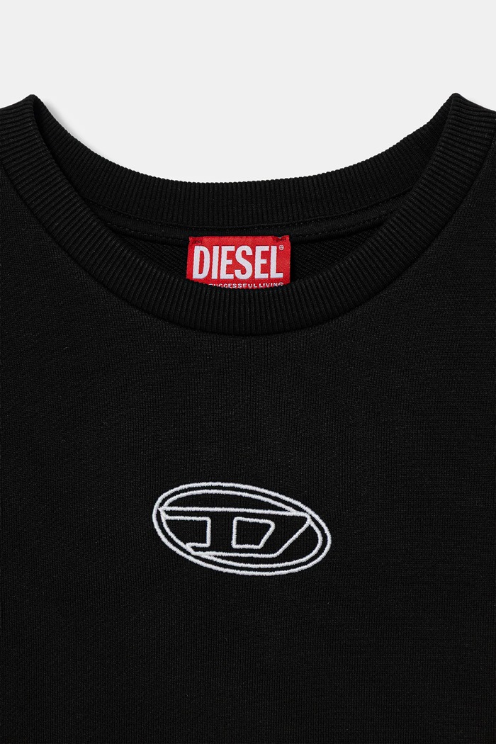 Dievča Detská bavlnená mikina Diesel SKIPRYS SWEAT-SHIRT J02621.0GEAD čierna