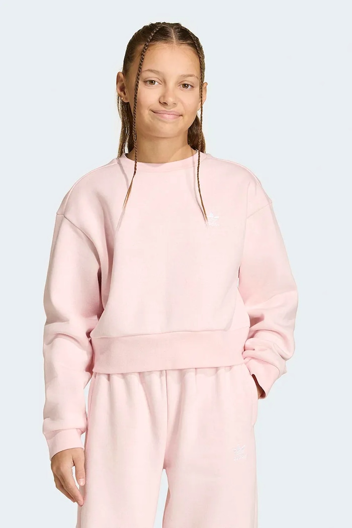 adidas Originals bluză copii imprimeu roz KE3733