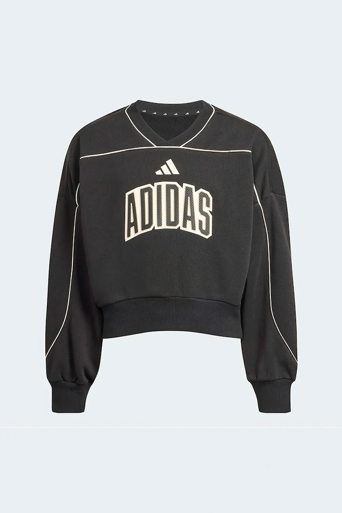 Detská mikina adidas KB7029 čierna SS26