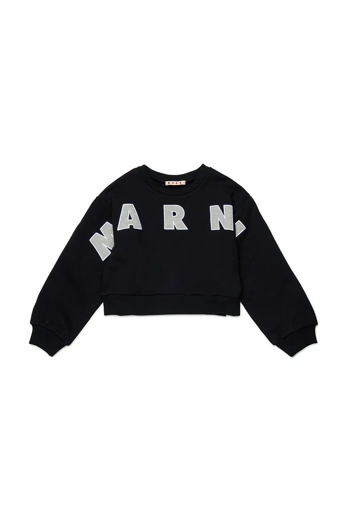 Marni felpa in cotone bambino/a MS220F SWEAT-SHIRT senza nero M01193.M00V0