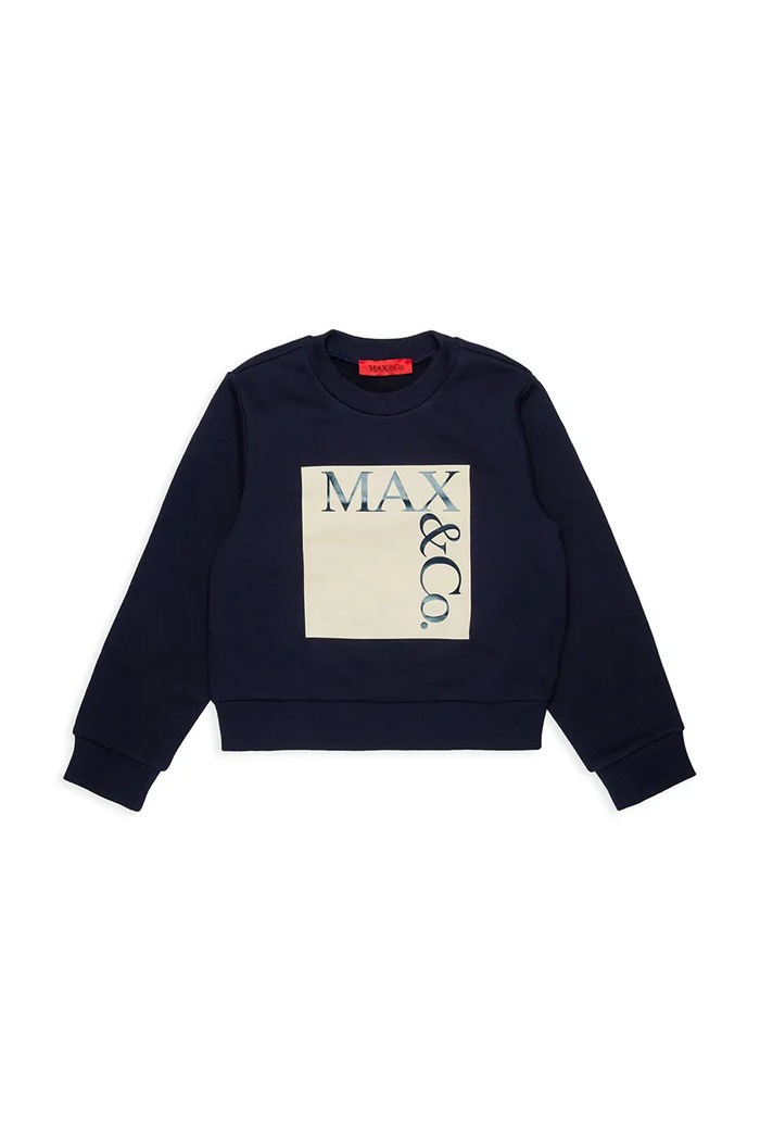 Detská bavlnená mikina MAX&Co. MAXS3F SWEAT-SHIRT bavlna tmavomodrá MX0037.MX056