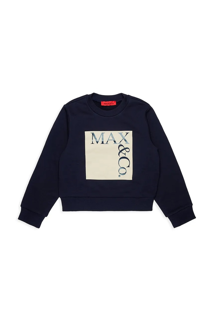 Detská bavlnená mikina MAX&Co. MAXS3F SWEAT-SHIRT bavlna tmavomodrá MX0037.MX056