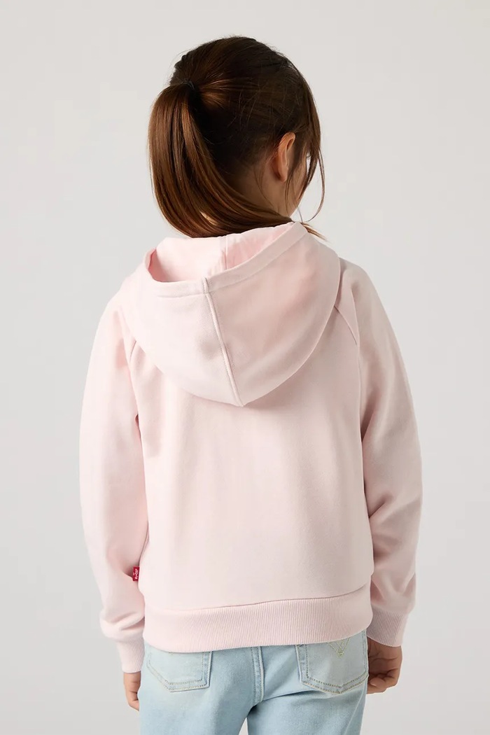 Levi's bluză copii MEET AND GREET ZIP UP HOOD 3EP548 roz