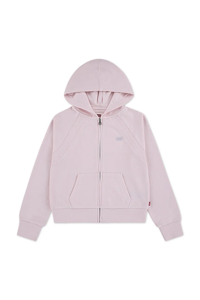 Levi's bluză copii MEET AND GREET ZIP UP HOOD 4EP548 roz SS26