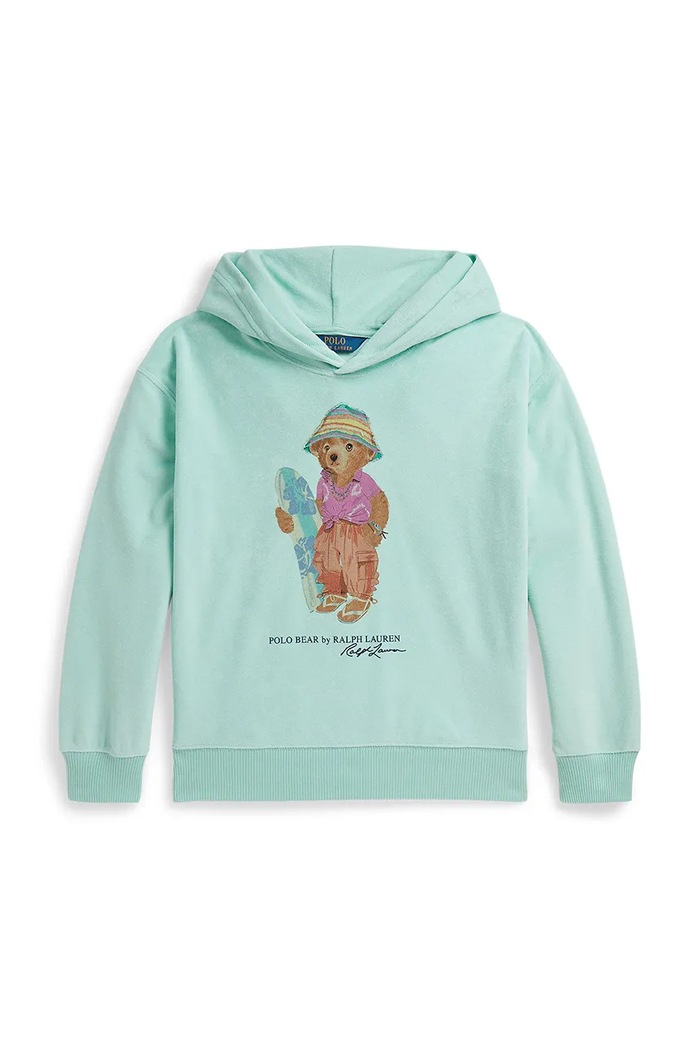 Polo Ralph Lauren bluza dziecięca bawełniana 313A11823002 turkusowy SS26