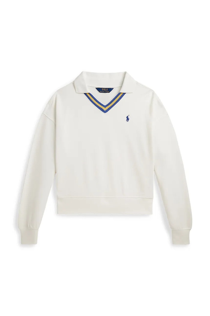 Detská bavlnená mikina Polo Ralph Lauren bavlna biela 313A12154001