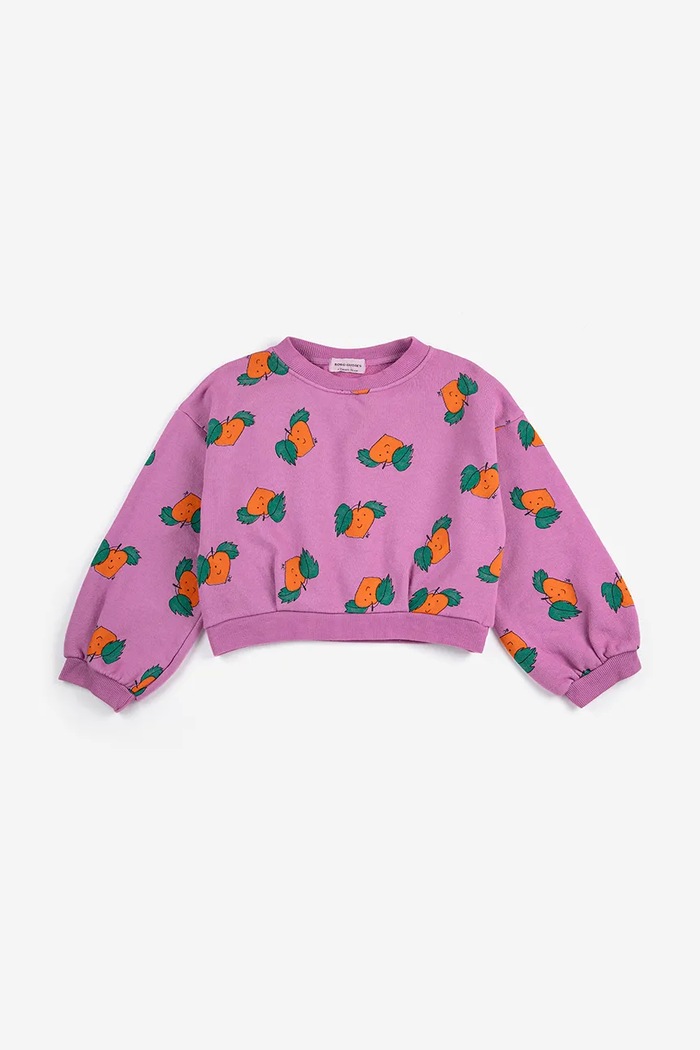 Detská bavlnená mikina Bobo Choses Tangerine 126AC044 fialová SS26