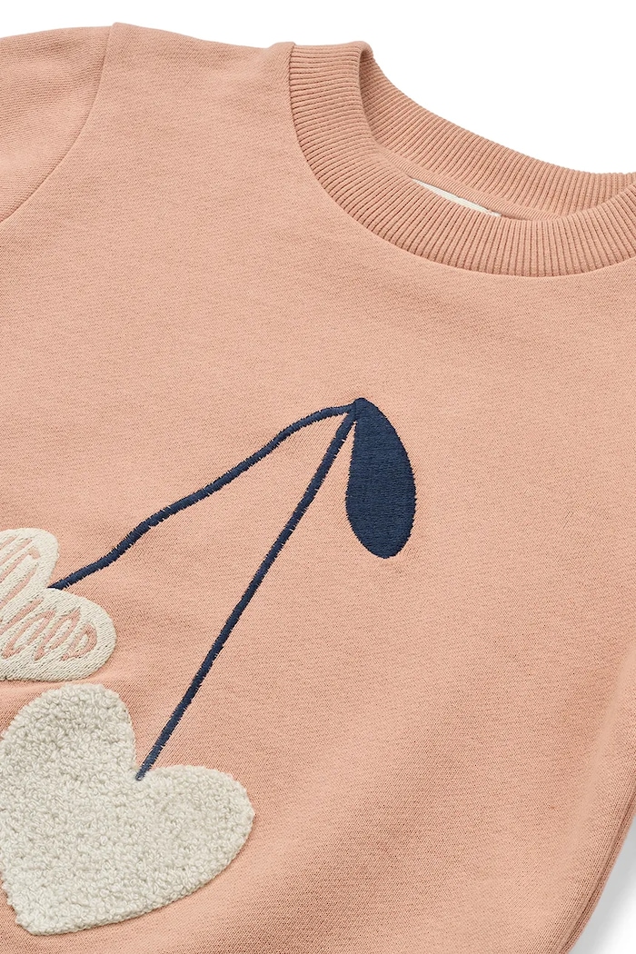 Dievča Detská bavlnená mikina Liewood Thora Placement Sweatshirt LW20681.G.PPY2 ružová