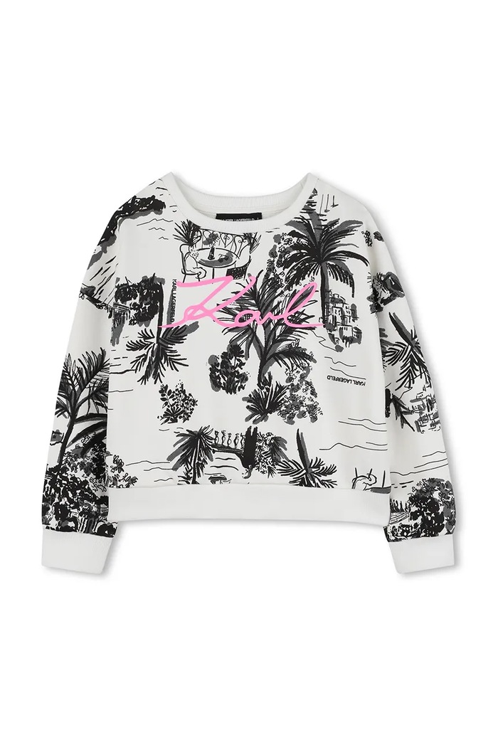 Karl Lagerfeld felpa in cotone bambino/a Z31135.114.150 nero SS26