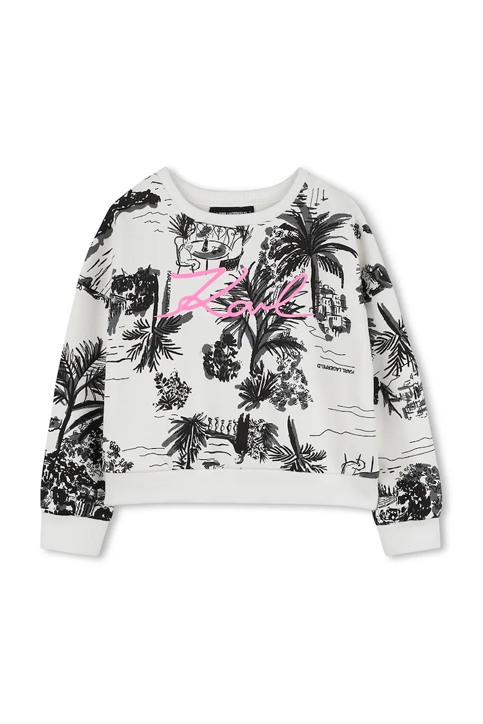 Karl Lagerfeld felpa in cotone bambino/a Z31135.114.150 nero SS26