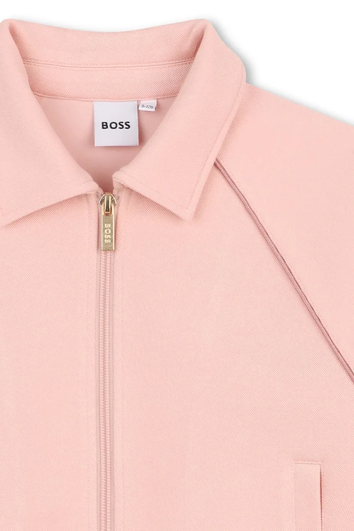 BOSS bluza dziecięca różowy J53019.114.150