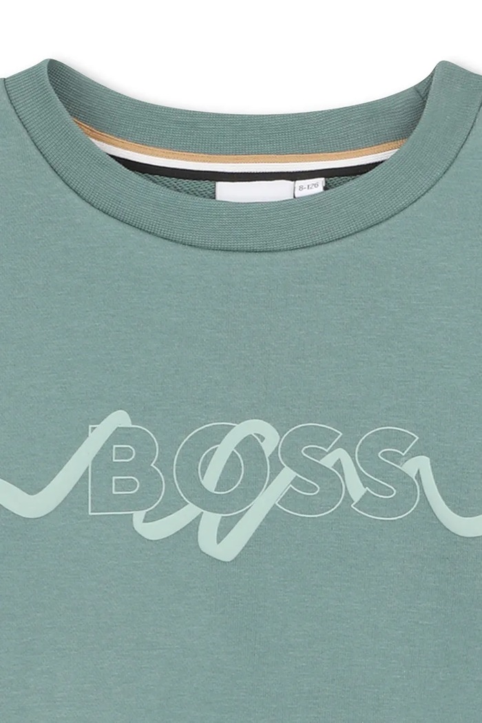 Detská mikina BOSS zelená J53022.126.150
