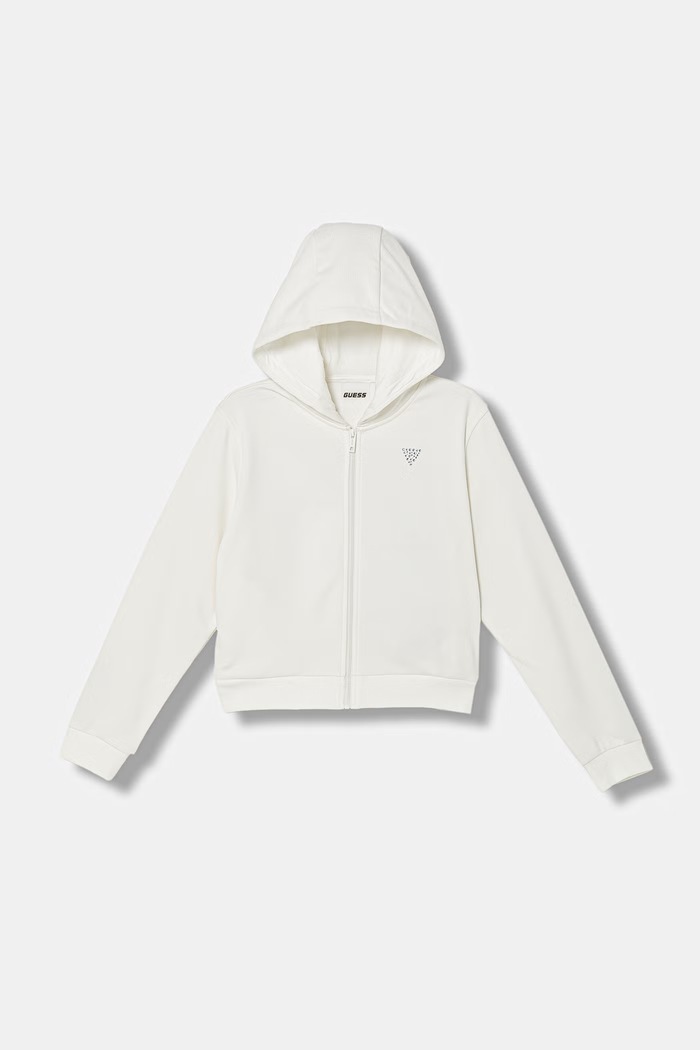 Guess mikina na zips detská s bavlnou biela J6GQ07.KF712.PPY2.M