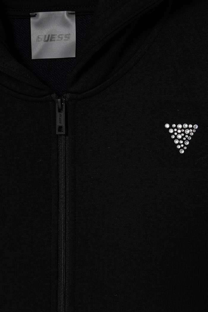 Dievča Guess mikina na zips detská s bavlnou J6GQ07.KF712.PPY2.M čierna