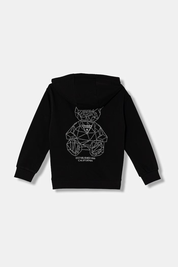 Guess detská mikina s kapucňou J6GQ10.KF712.PPY2.M čierna SS26