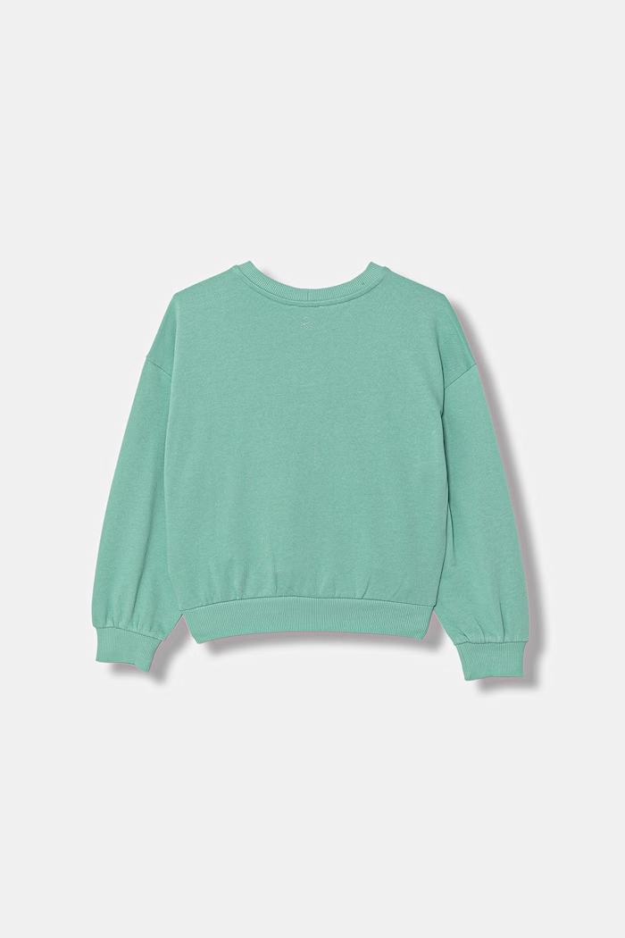United Colors of Benetton hanorac pentru copii, din bumbac 3J68C10SE.G.Stagionale turcoaz SS26